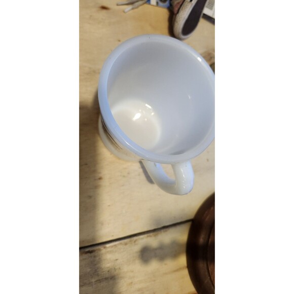 Vintage Fire-King Ruffed Grouse Milk Glass Mug – Wildlife Coffee Cup USA Mad - Picture 3 of 4